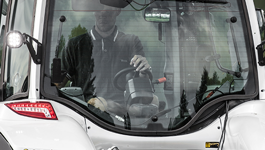 valtra tractor and twintrac cabin outside